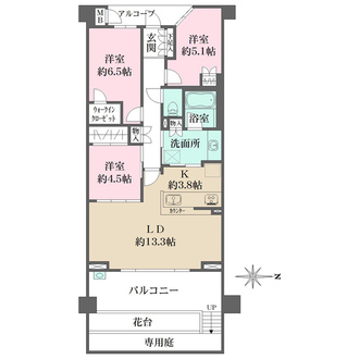ジオグランデ芦屋翠ヶ丘の間取図