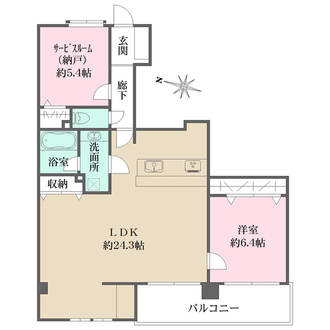パレ苦楽園口の間取図