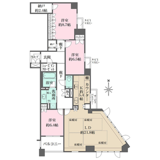グランドメゾン夙川松園町ザ・ハウスの間取図