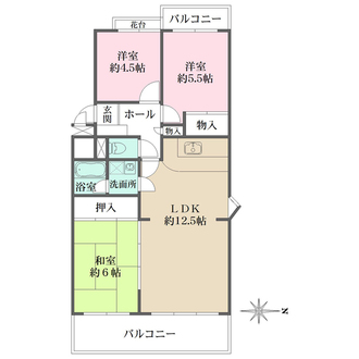 香枦園パークマンションの間取図