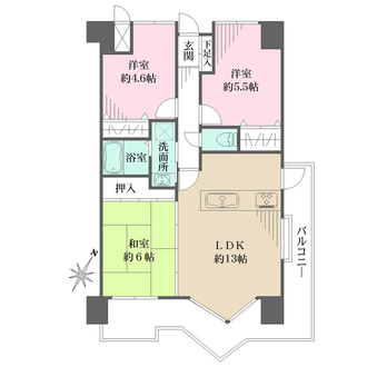 プレステージ深江南町の間取図