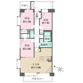 苦楽園ガーデンハウスの間取図