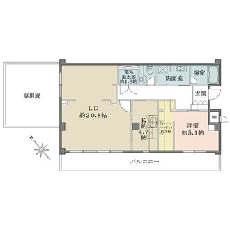 芦屋山手町アーバンライフの間取図