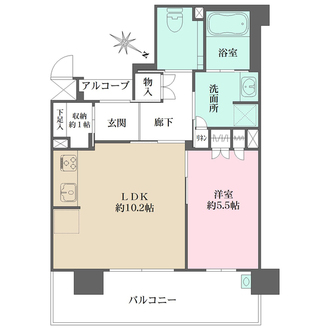 マスターズマンション苦楽園中楽坊の間取図