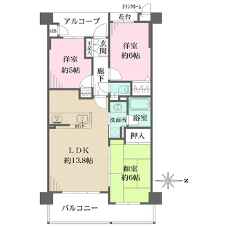 ロイヤルグラン夙川の間取図