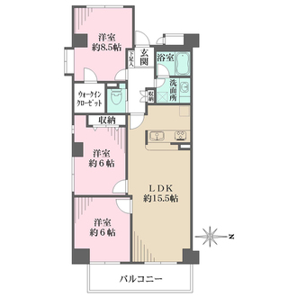 ヒルズ夙川の間取図