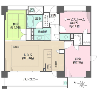 グルーブ甲陽園プレミアムの間取図