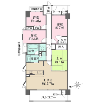 グランスイート苦楽園の間取図