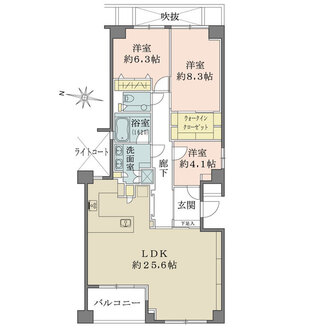 芦屋松ノ内パークハウスの間取図