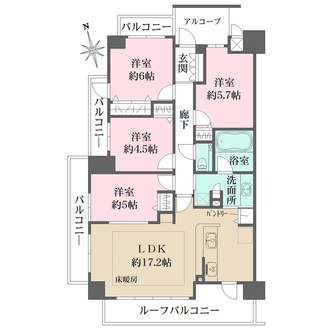 ワコーレヒルズ苦楽園MIRAIの間取図