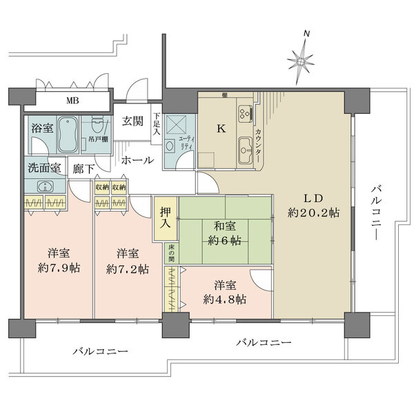 RICイーストコート3番街の間取図