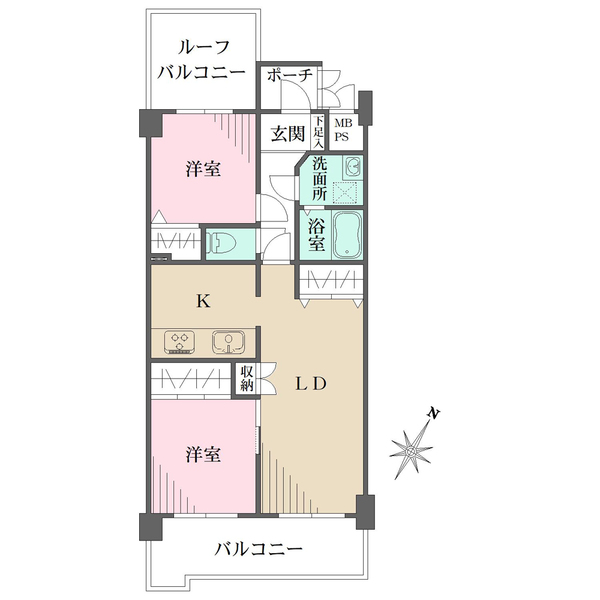 ライオンズマンション本山南の間取図