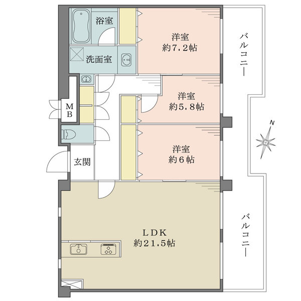 RICイーストコート3番街の間取図
