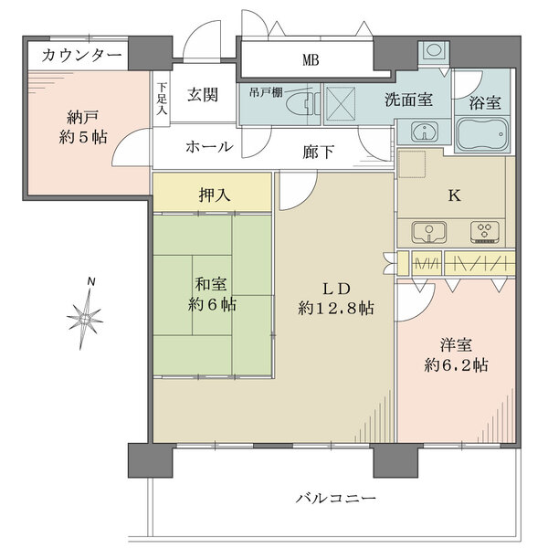 RICイーストコート3番街の間取図