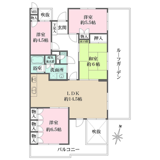 岡本アーバンライフの間取図