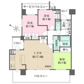 ワコーレKOBEハーバーマークスの間取図