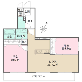 ライオンズマンション本山第3の間取図
