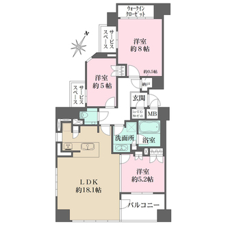 パークホームズ御影の間取図