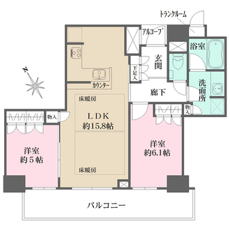 ザ・パークハウス神戸タワーの間取図