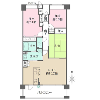 住吉山手コモンズの間取図