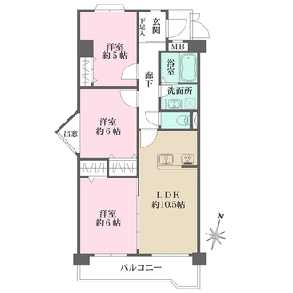 カサベラ甲南の間取図