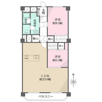 御影パークマンションの間取図