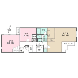 進和東御影アーバンライフの間取図