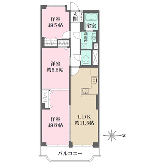 グランドハイツ魚崎の間取図