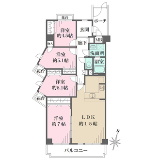 レジオン住吉川の間取図