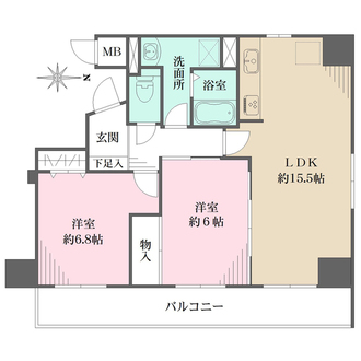 ハイツ本山の間取図