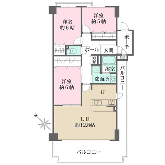 マイシティレックスマンション東灘コーストアヴェニューの間取図