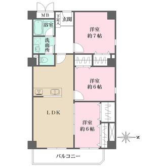 魚崎ハウスの間取図