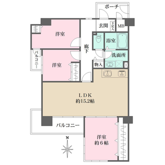 コスモ甲南町の間取図