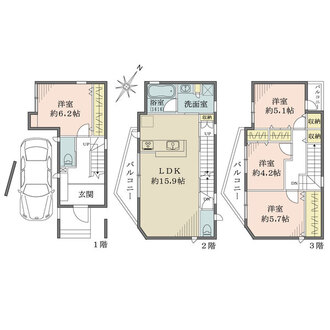 1号地の間取図