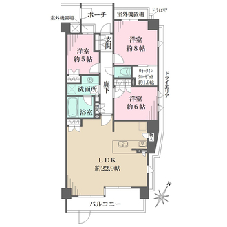ザ・パークハウス住吉川の間取図