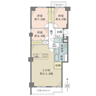 メゾン白鶴の間取図