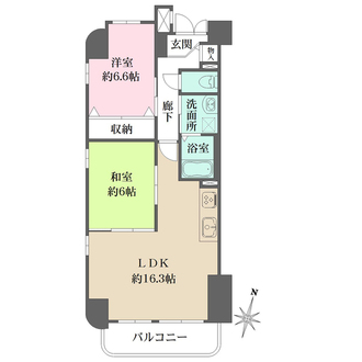 セトルコート山御影の間取図