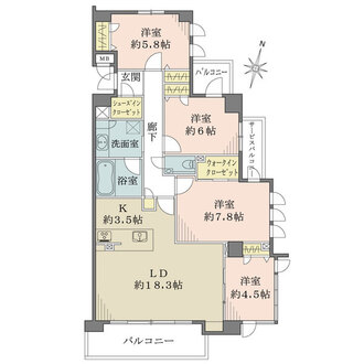 ワコーレ御影一丁目の間取図