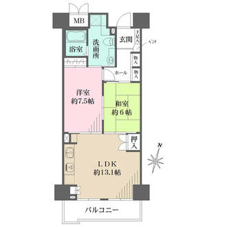 RICイーストコート11番街 2番館の間取図