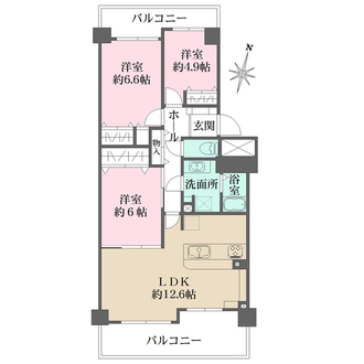 RICイーストコート7番街2番館の間取図