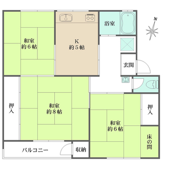 渦ヶ森コーポの間取図