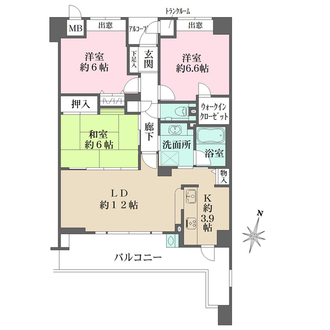 ファミールグラン六甲赤松町の間取図