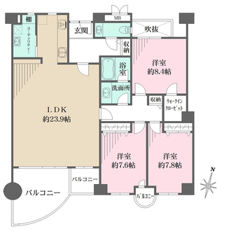 RICウエストコート5番街1番館の間取図