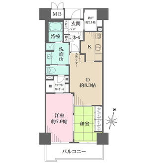 RICイーストコート11番街 3番館の間取図