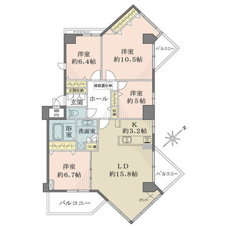 RICイーストコート4番街3番館の間取図