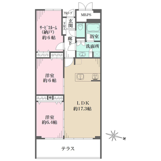 シャトレ甲南の間取図