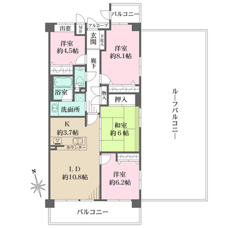 アベニール御影の間取図