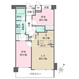 藤和シティホームズ六甲友田町の間取図