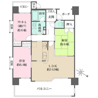 ウォームスヴィル六甲スクエアの間取図