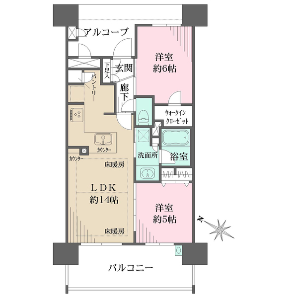 プレサンスロジェ神戸ポートアイランドの間取図